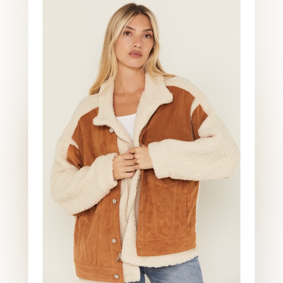 Blank NYC Jackets & Blazers - Blank NYC Two-Tone Teddy Jacket in Cream and Suede Brown. NWT